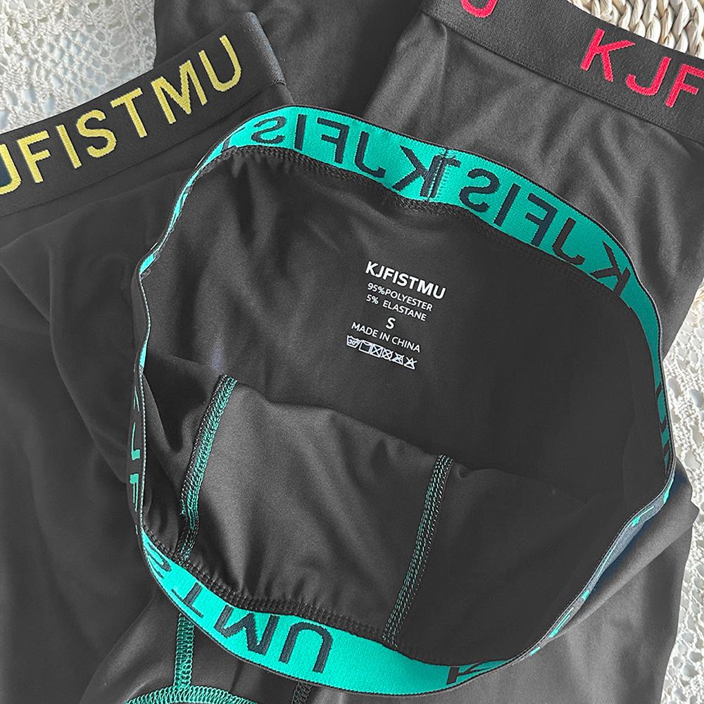 12/8/4 Pack Men's Boxer Briefs - Solid Color with Fine Stripe Design, Men's Long Boxer Briefs (Breathable Polyester Blend, Comfortable Fit, Machine Washable, Random for Teens and Adults) - KJFISTMU Basketball and Cycling Protective Denim