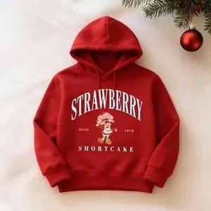 Youth & Adult Strawberry Shortcake Very Berry Holiday Shirt, Vintage Xmas Cartoon Tee, Cozy Festive Sweatshirt And Hoodie Fans, Womenswear, Menswear, Unisex, Comfortable, Top, Gift For Her Him