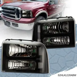 CROSSDESIGN Headlights Fit For 2005-07 Ford F250 F350 F450 F550 Super duty 05 06 07 Headlamp
