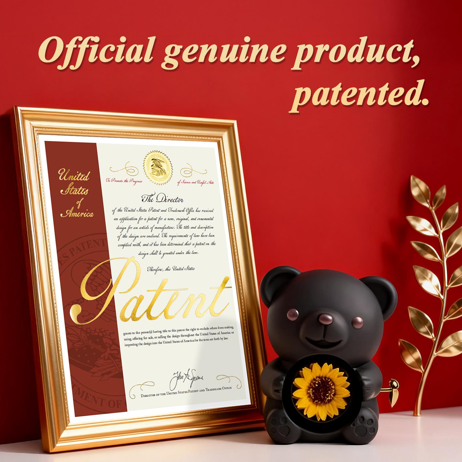 Mother’s Day Gift – Mountova Lucky Sunflower Bear Necklace Gift Box Set, Romantic Jewelry for Mom, Daughter, Girlfriend, Birthday & Anniversary, Cute Room Decor