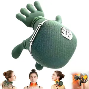 [Father's Day Gift]Electric Shoulder & Neck Massager with Heat, Wireless Bionic Hand 3D Kneading Massager for Neck, Shoulders & Hands, Portable, Lightweight, Adjustable Speed, Unisex