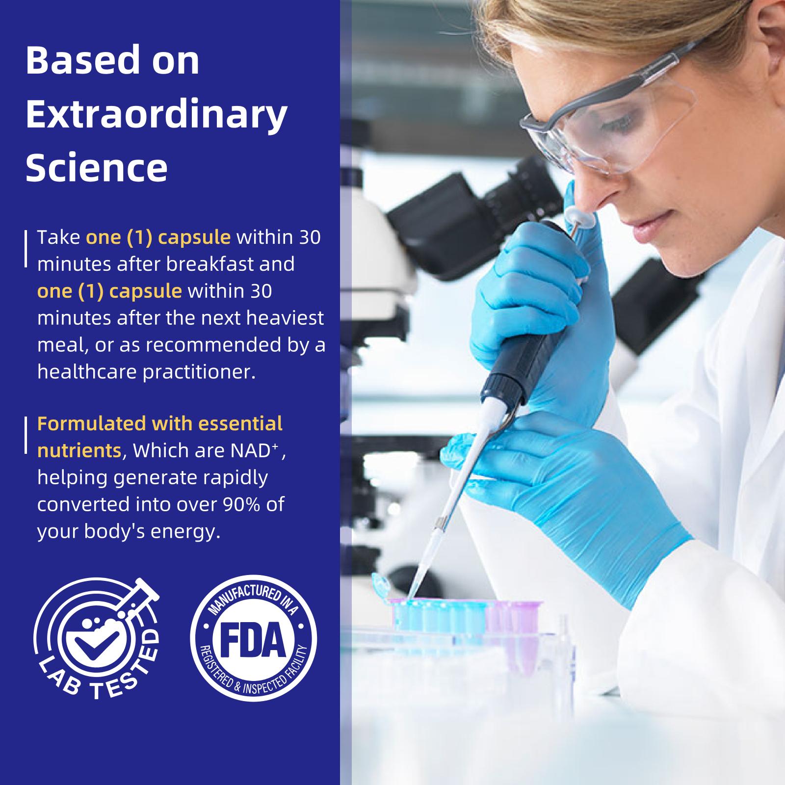 HIILEATHY NAD+ PRO MAX - Revitalize Your Mind and Body with a Powerful Blend of NAD+, CoQ10, and Resveratrol for Ultimate Anti-Aging Support