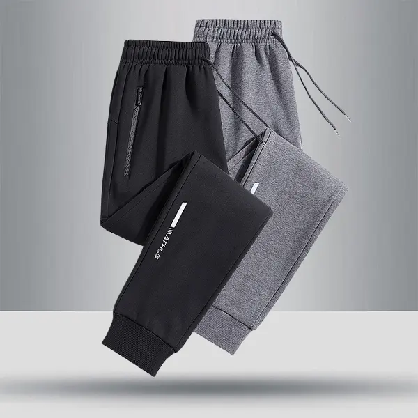 Men's 2-Pack Lightweight Athletic Casual Slim Tapered Jogger Pants - Multi-Color, Suitable for Running, Fitness, Everyday Commuting, Streetwear Styling, Gym Pants, Activewear Jogger Pants