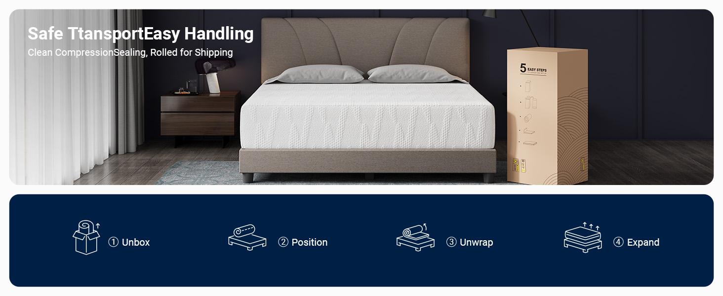 Memory Foam Mattress 5/6/8/10/12/14 Inch Gel Memory Foam Mattress with 30% NanoGel for Cool Night Sleep & Pressure Relief, 3-Layer Foam Structure for Motion Isolation, CertiPUR-US Certified, Easy Setup Memory Foam Mattress 5/6/8/10/12/14 Inch Gel Memory Foam Mattress with 30% NanoGel for Cool Night Sleep & Pressure Relief, 3-Layer Foam Structure for Motion Isolation, CertiPUR-US Certified, Easy Setup