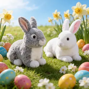 Easter Basket Gift Stuffers Realistic Bunny Stuffed Animal Set Plush Rabbit Toy for Toddler Comfort and Home Decor Soft Fabric Bunny Plush for Seasonal Gifting Kids Birthday Party Favors and Nursery Decoration