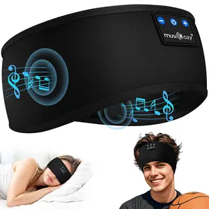 Sleep Headphones Bluetooth 5.4 Headband, Invisible Earbuds with Ultra-Thin Stereo Speakers, Noise Cancelling, Sweat-Absorbing Sports Headband, Ideal for Sleeping, Side Sleepers, Running, Yoga, Office, Relaxation, HD Sound, Stress Relief