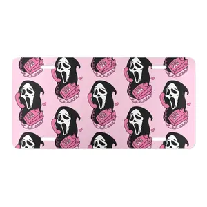 Ghost Face Front License Plate Funny Vanity Plate Cute Carc