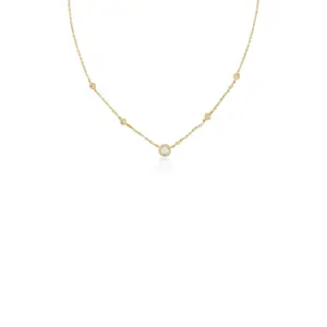 Ettika Olivia Opal & Crystal Necklace 18kt Gold Plated Brass with Kyocera Opal & Cubic Zirconia Accents 16 Inches Length 2 Inch Extender