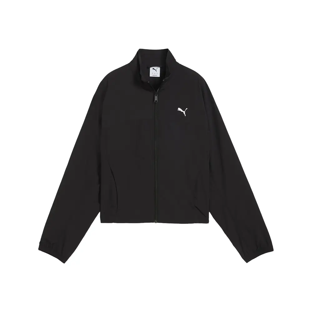 PUMA Womens Dare To Oversized Zip Off Woven Jacket Athletic Outerwear Casual - Black
