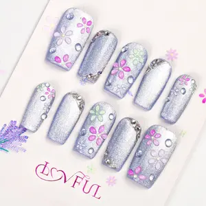 (No B3G1) Lovful SURPRISE DEAL 10Pcs Unique Design Handmade Acrylic Press on Nails Salon Quality Nails