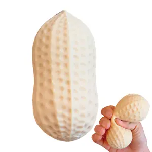 1/3/5Pcs Peanut Shaped Squeeze Toy Stress Relief Peanut Fidget Toy Hand Exercise Relaxation Stress Ball Simulated Food Sensory Toy