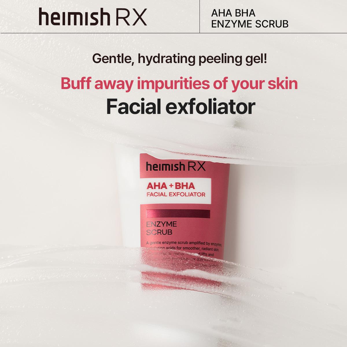 [Heimish RX] AHA BHA ENZYME SCRUB (130ml/ 4.4oz) - Gentle Exfoliating Scrub for Dull, Uneven Skin, Acne & Clogged Pores, Radiant Complexion
