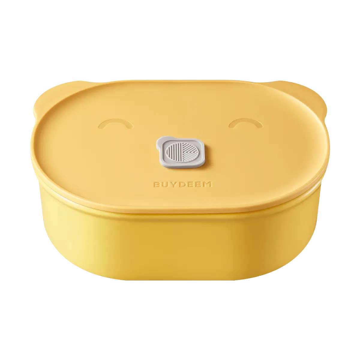 BUYDEEM 15cm Mini Ceramic Casserole Dish with Lid, Yellow, Multi-functional Steamer, Oven Safe, Microwave Safe, Small Stockpot for Cooking