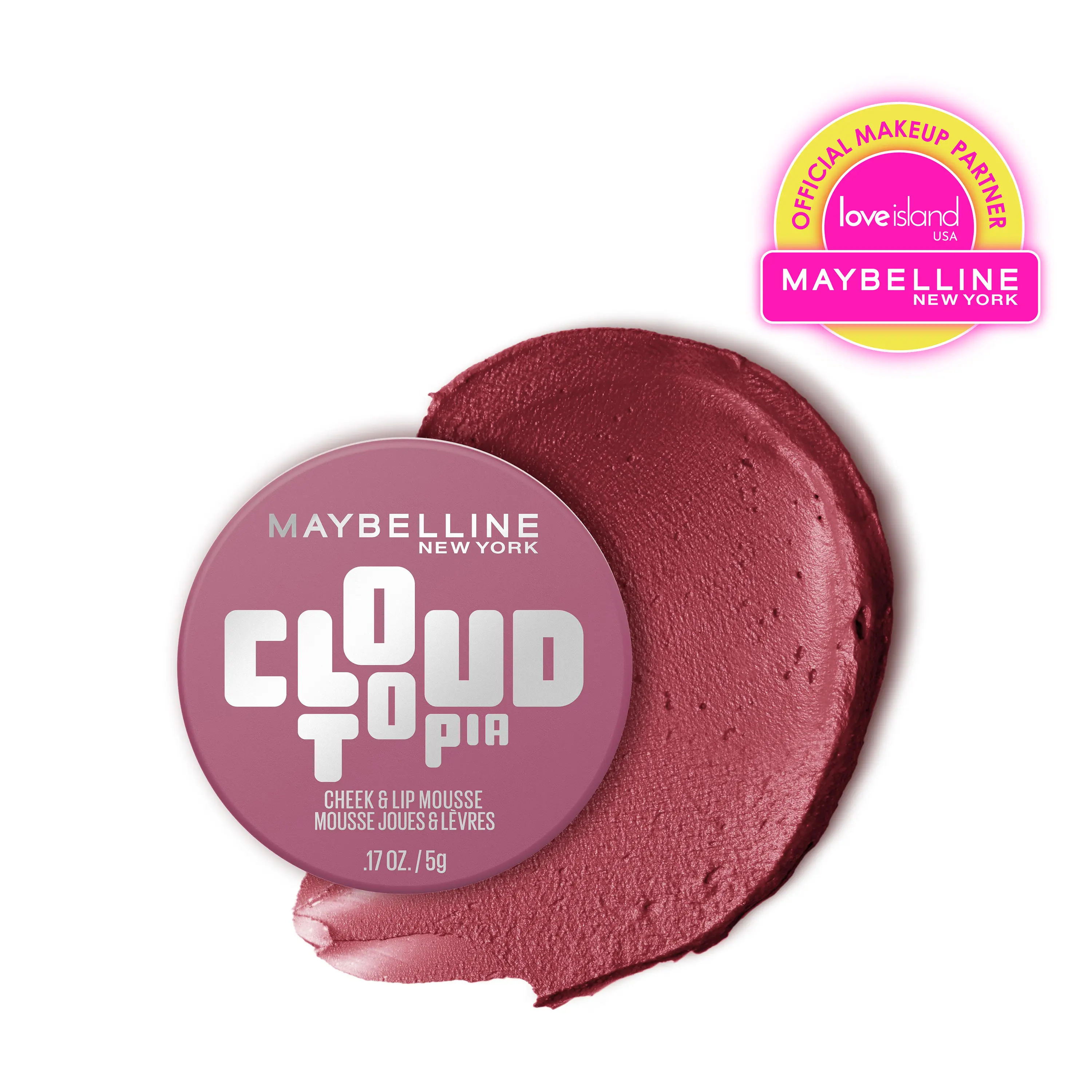CloudTopia Cheek and Lip Mousse - Sheer-to-Bold, 14hr Wear, Blurred Finish, Transfer-Resistant, Maybelline New York
