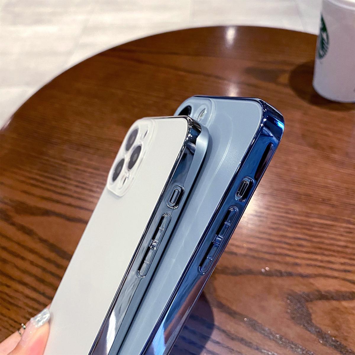 Electroplated Matte Acrylic Tempered Glass for iPhone Protective Case for iPhone 17 16 15 14 13 12 11/Pro/Max, 2025 New Ultra-Thin Original Color Acrylic Phone Cover