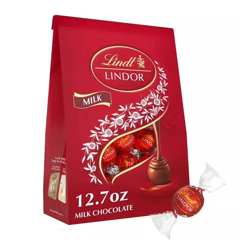 Lindt LINDOR Milk Chocolate Candy Truffles Bag – 12.7oz