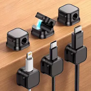 Cable Organizer Clips, 3-Pack Wall-Mounted Cable Management Holders, Ideal for Home and Office Cable Organization, Corporate Work Desk Accessories, Desk Accessories for Room Decor