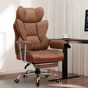COMHOMA Big and Tall Office Chair 400LBS Wide Ergonomic Gaming Chair with Deluxe Embossing Leather with Foot Rest 150°Reclining Adjustable Armrests Pocket Spring Back Support and Without Pillow