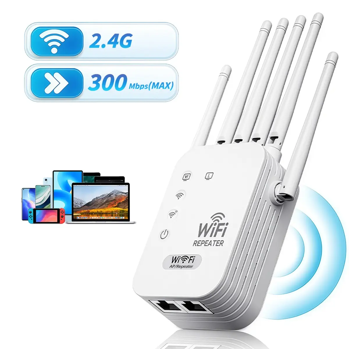 WiFi Signal Extender 2026 Dual Band Booster, Home Ethernet Interface, Eliminate Dead Zones, Full Coverage, 2.4GHz WiFi Repeater, WiFi Range Extender, Wireless Signal Repeater, WiFi Extenders, Wifi Extenders Signal Booster For Home