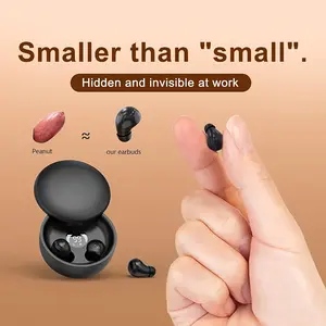INSONIXN Mini Invisible Earphones Wireless Bluetooth Low profile Compact Sleep Earphones with Small Ear Canal Ergonomic Design, High definition Noise cancelling Earplugs Compatible with iOS, Android, and Mac, Perfect Gift for Festivals Chargeable Charging