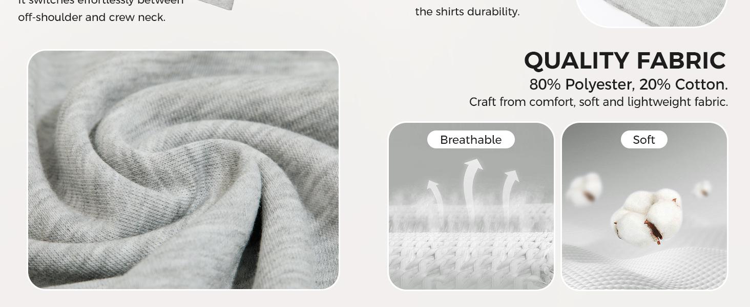 Fisoew Sports Summer Spring Women's Off-Shoulder Thin Sweatshirt/Tees, Wide Neckline Loose Pullover, Long Sleeve Y2k Fashion Loose Fit Top, SpringStatements Jeans