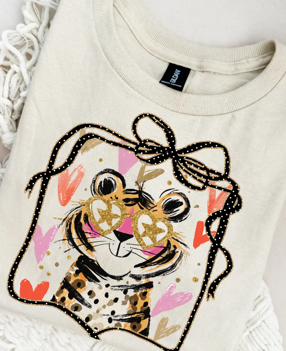 Youth Cute Tiger Graphic Tee
