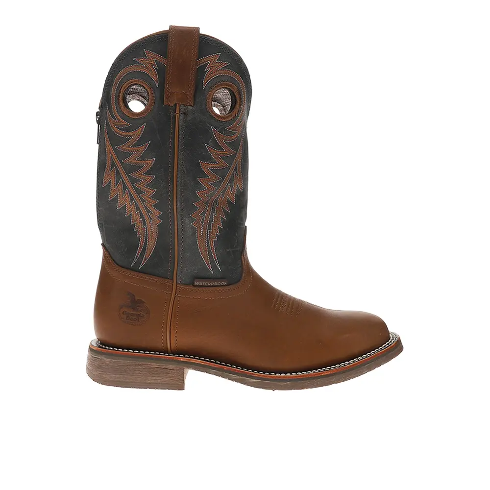 Georgia Boot Mens Carbo-Tec Elite 11 Inch Waterproof Soft Toe  Work/Duty - Brown