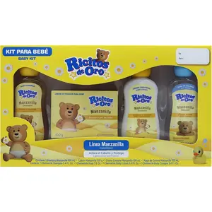 Ricitos De Oro Chamomile Baby Skincare Gift Set, Includes Gentle Shampoo, Nourishing Lotion, Hydrating Cream