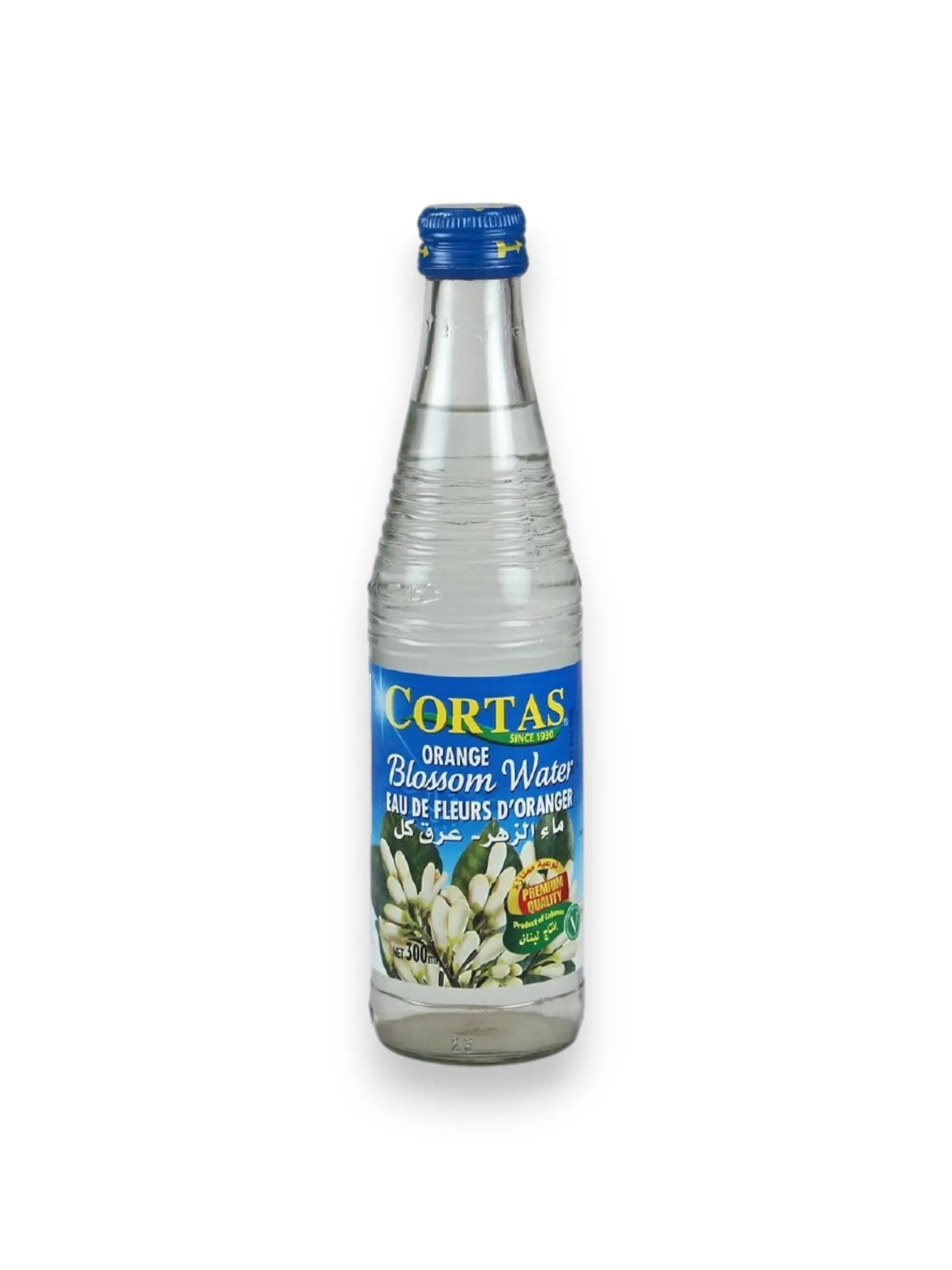 Cortas Natural Orange Blossom Water, Lebanese Kitchen Staple, 17 fl oz (500ml) Eau de Rose Cooking Essential, Made in Lebanon