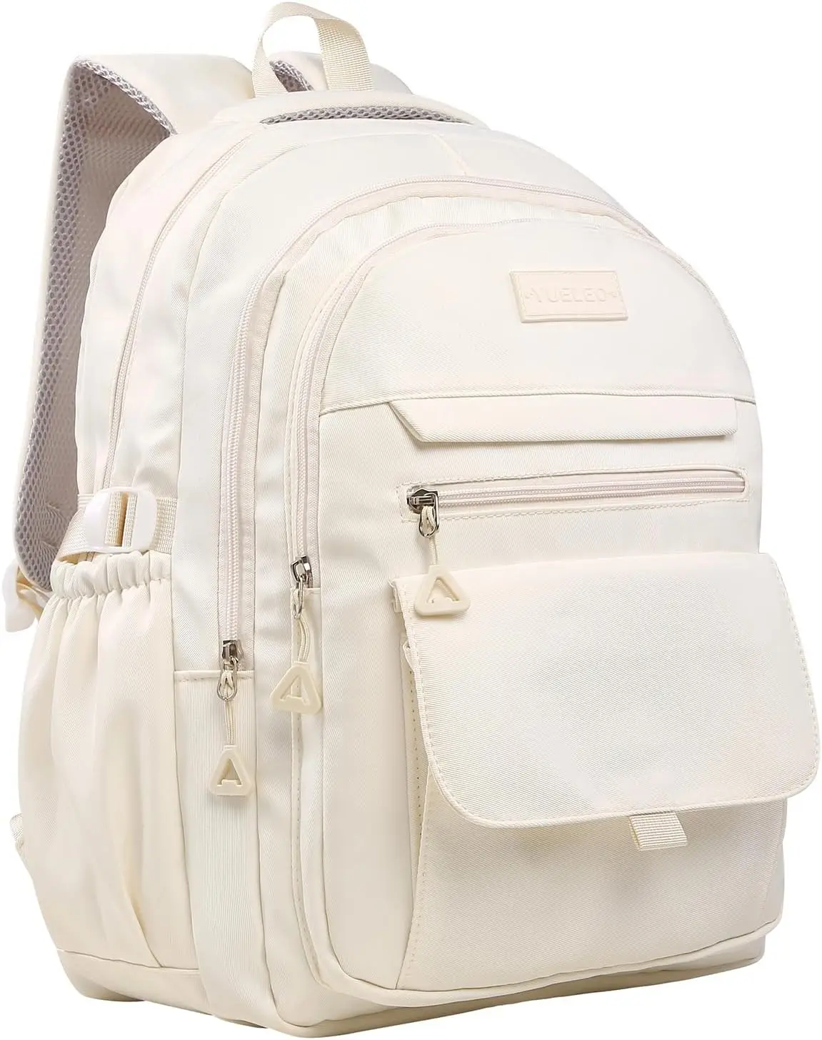 Phaoullzon Girls High Middle School Backpack for Boys, College Aesthetic Laptop Teen Bookbag for Travel,Beige