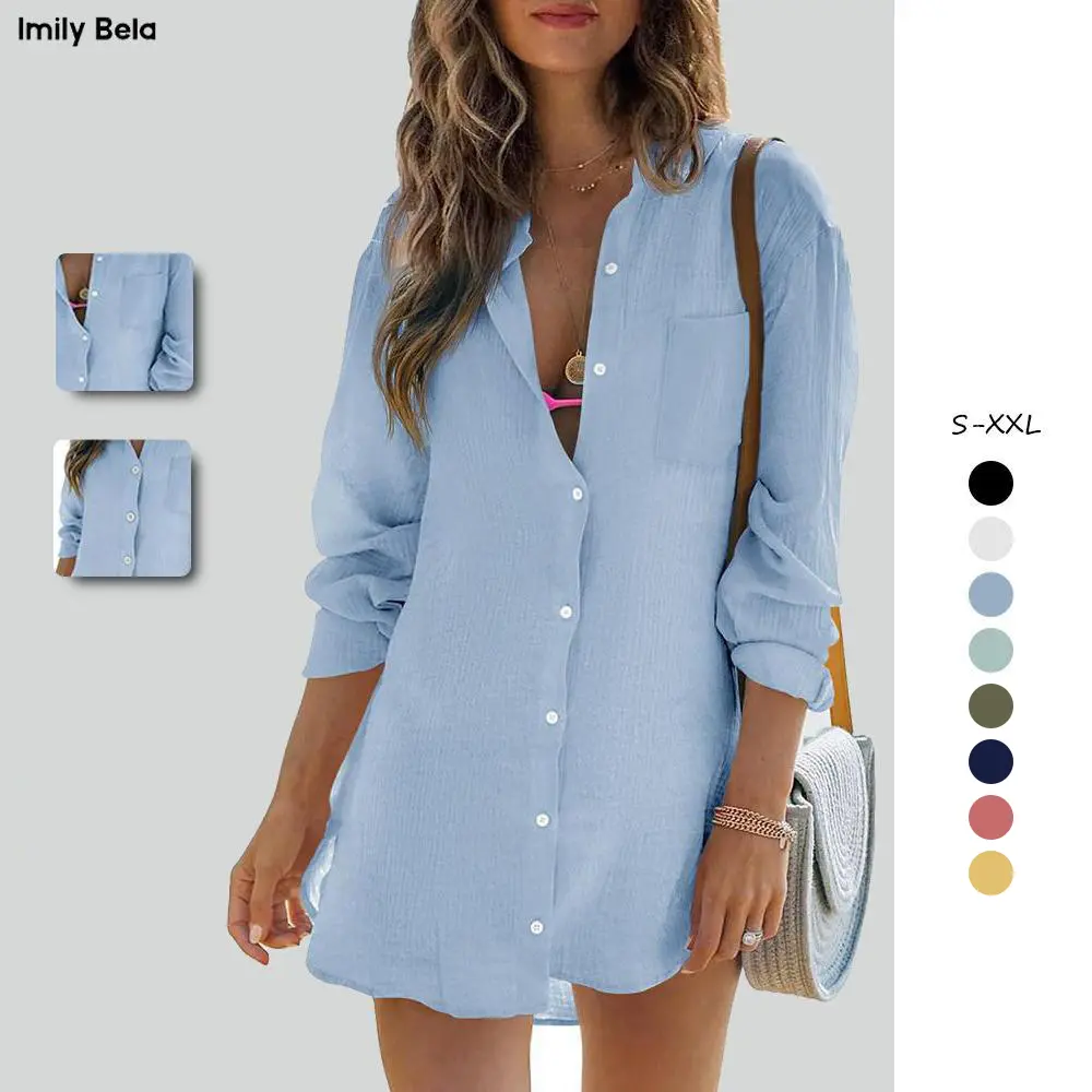 Coastal Grandma Beach Cover Up | Lightweight Gauze Button Down Shirt for Sun Protection & Style