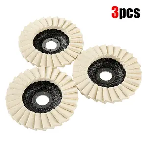 3PCS/6PCS 5Inch Wool Polishing Wheel Set, Suitable for Polishing Metal, Glass, Ceramic and Stone surfaces, Angle Grinder Polishing Wheels