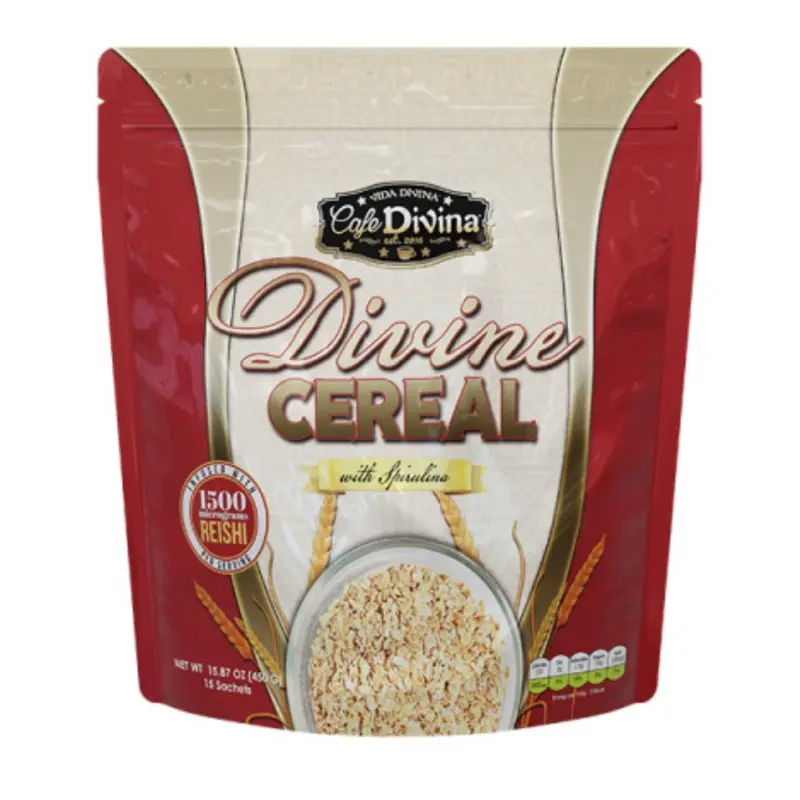 Cafe Divina Divine Cereal with Spirulina 1500 Reishi 15 Sachets 18.87 oz 500g