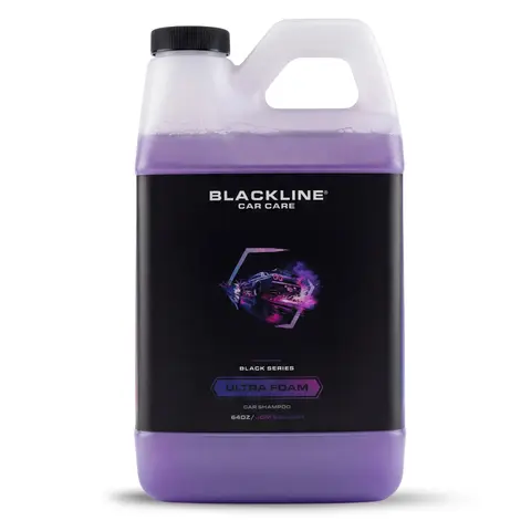 BLACKLINE Ultra Foam 64oz Car Shampoo Refill - Surface Cleaner with Rich Suds, Scratch-Free pH-Balanced Dirt Lift Formula, Efficient Use 4X Value Size for Foam Cannons & Hand Washing