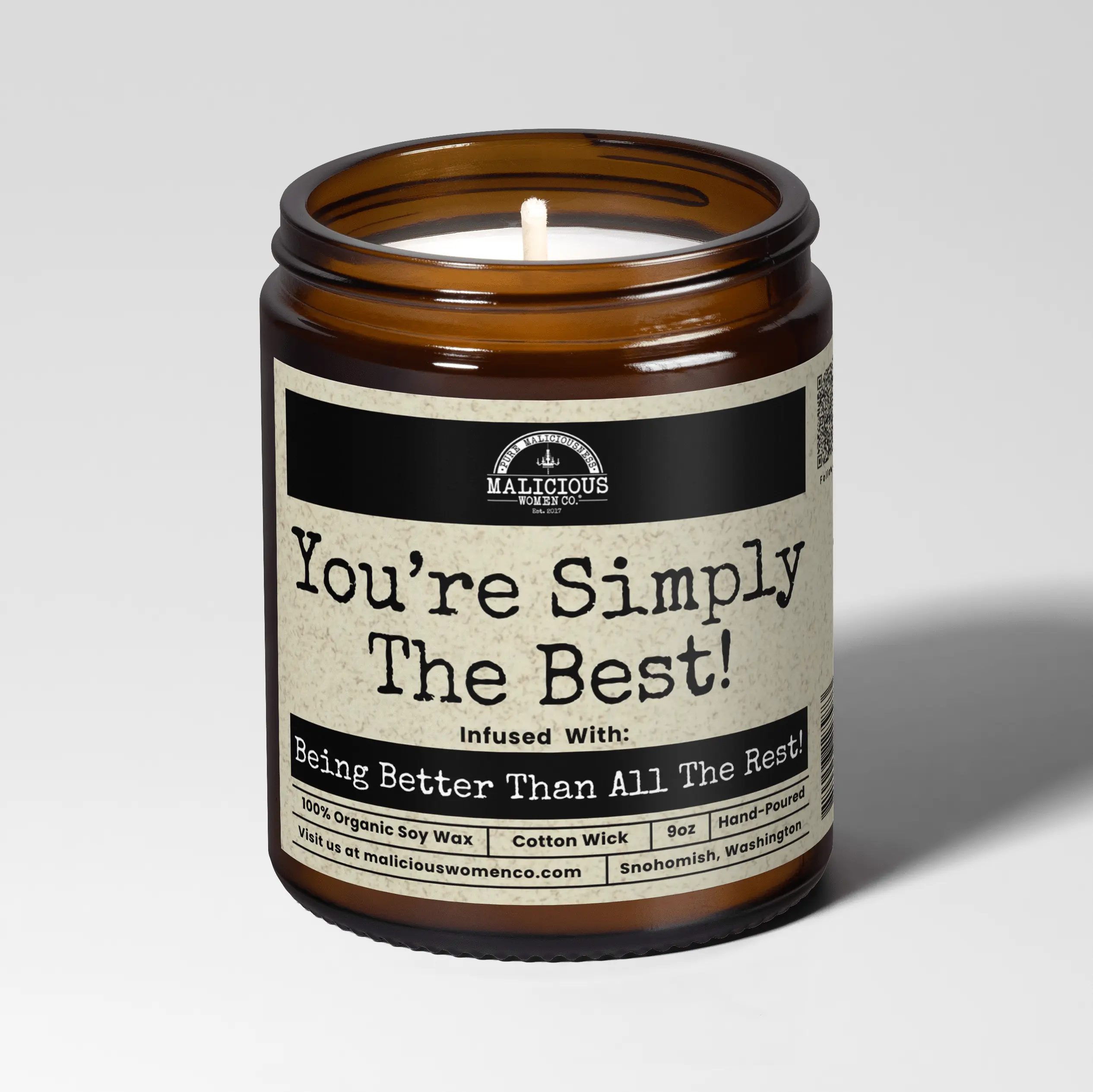 You’re Simply The Best! Bestie Candle – Friendship Appreciation Gift | 9oz Soy Wax Candle