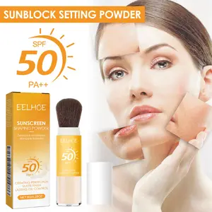EELHOE setting powder is natural, light, breathable, oil-controlled and long-lasting without smudge. It is a sunscreen with an SPF of 50 pa++ +, waterproof and non-greasy, suitable for all skin types