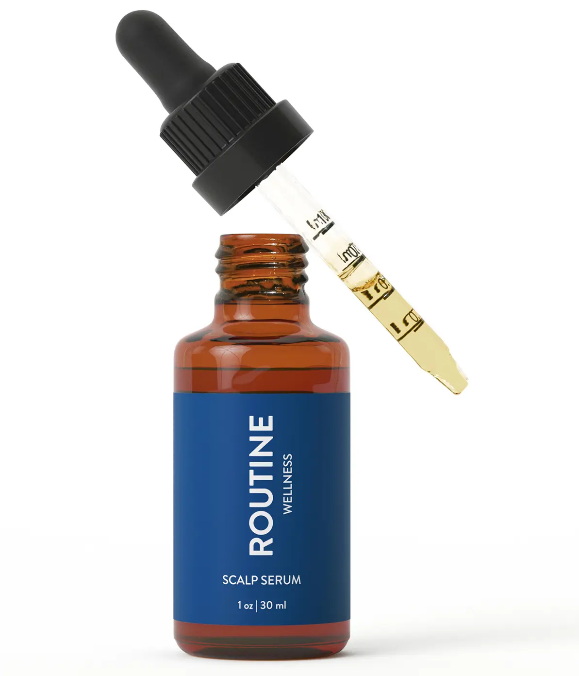 Routine Wellness Scalp Serum for Thinning Hair - 30ml - Promotes Thicker Fuller Hair with Red Clover Peptides - Vegan Paraben-Free - Daily Plant Extract Haircare