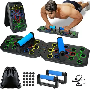 Enhanced Push-up Board Fitness Kit with 28 Holes, Portable Home Exercise Equipment for Chest, Arms & Core, Includes Resistance Band & Upper Body Toner for Men & Women