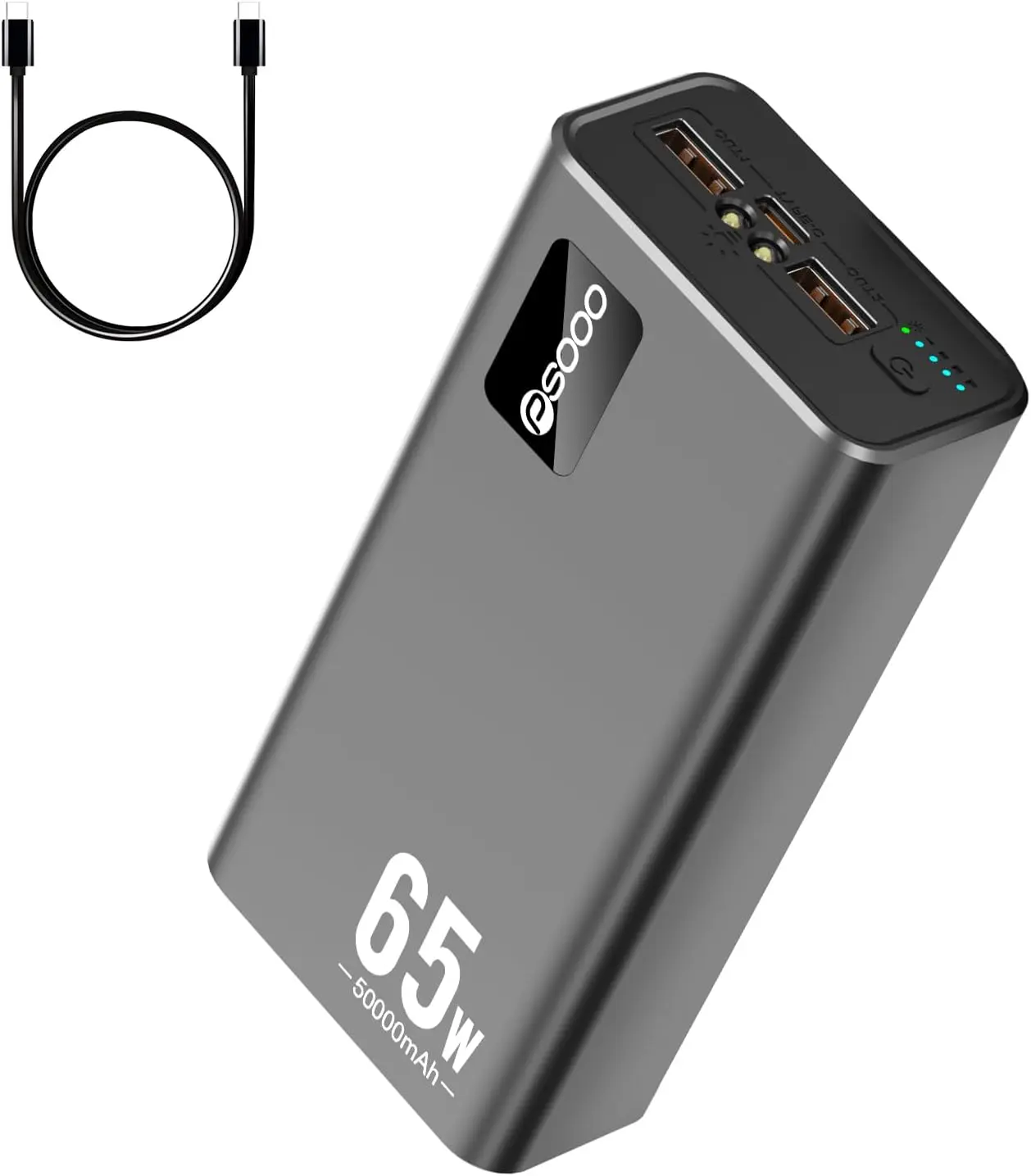 65W 50000mAh Compact Power Bank, Mobile Device Protection External Battery Pack, Portable Charger for Outdoor Camping, Home Use, Phone & Electronics Accessories