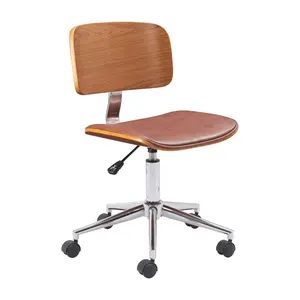 Duravel Office Chair Brown | Steel Frame & Refined Brown Upholstery