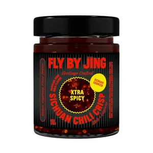 2 pack FLYBYJING Xtra Spicy Sichuan Chili Crisp: Premium Chili Oil w/Crunchy Garlic and Shallots - Spicy, Savory, Vegan, Sugar Free Hot Sauce - Good on Noodles, Proteins, Veggies & Anything, 6oz (Pack of 1) Flavor Dip Flavor
