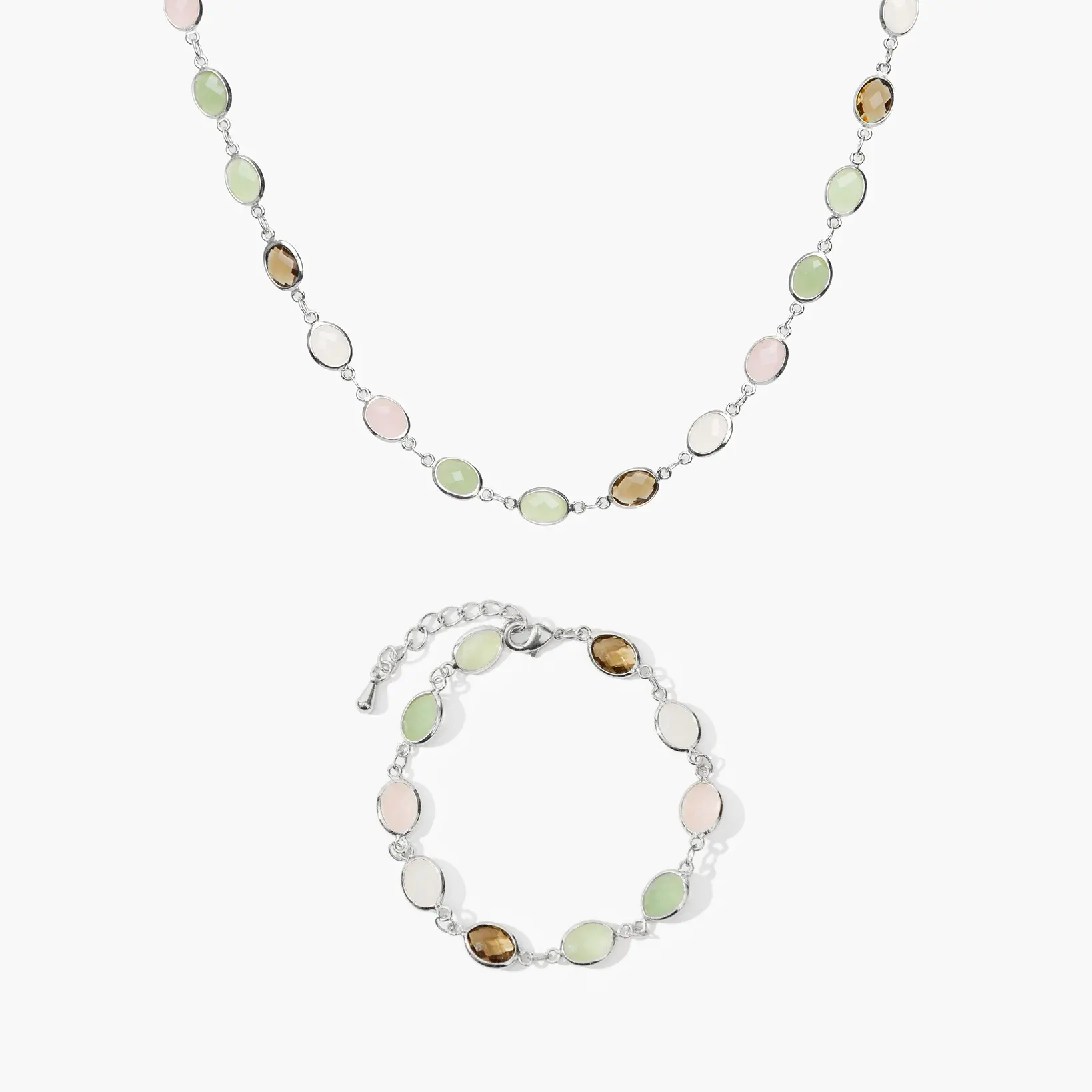 Necklace & Bracelet Set - Silver