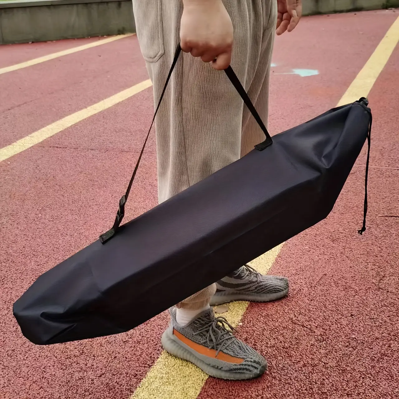 Skateboard Backpack Single Shoulder Sling Bag, Storage Bag For Double Kick Board, Durable Strap, Portable Design