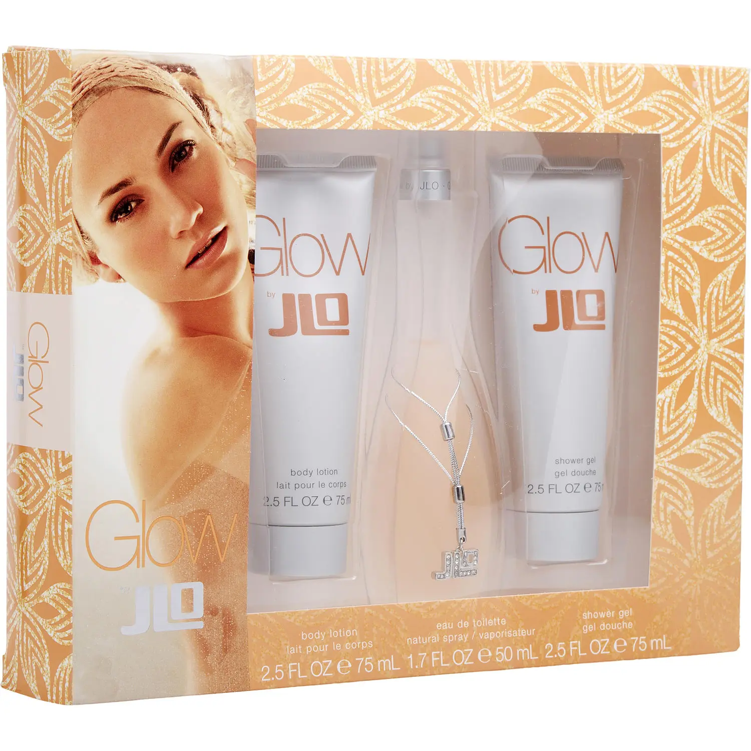 Glow Set-Edt Spray 1.7 Oz & Body Lotion 2.5 Oz & Shower Gel 2.5 Oz For Women