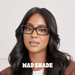 Mad Shade Thick Black Rectangle Fake Glasses - 90s Retro Clear Lens Eyewear Mad Shade Thick Black Rectangle Fake Glasses - 90s Retro Clear Lens Eyewear