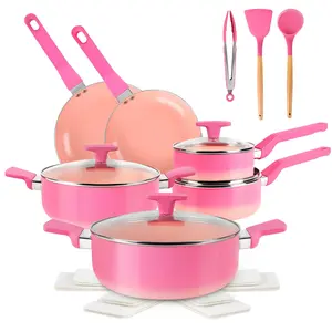 10pcs Pots and Pans Set Non Stick Kitchen Cookware Sets Induction Cookware Nonstick Granite Cooking Set with Frying Pans, Saucepans, Kitchenware,stock up on specials,Valentines Day gifts small Wok cup  4-hole non-stick  Pan egg sauce deep fryer roasting