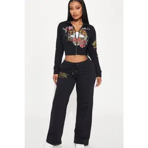 Ed Hardy Retro Tiger Zip Pant - Black A