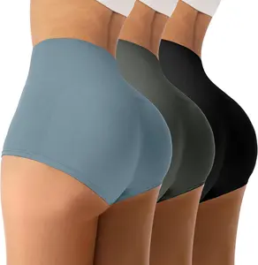 3 Piece Women's Seamless Yoga Booty Shorts High Waist Scrunch Butt Lifting Workout Hot Pants