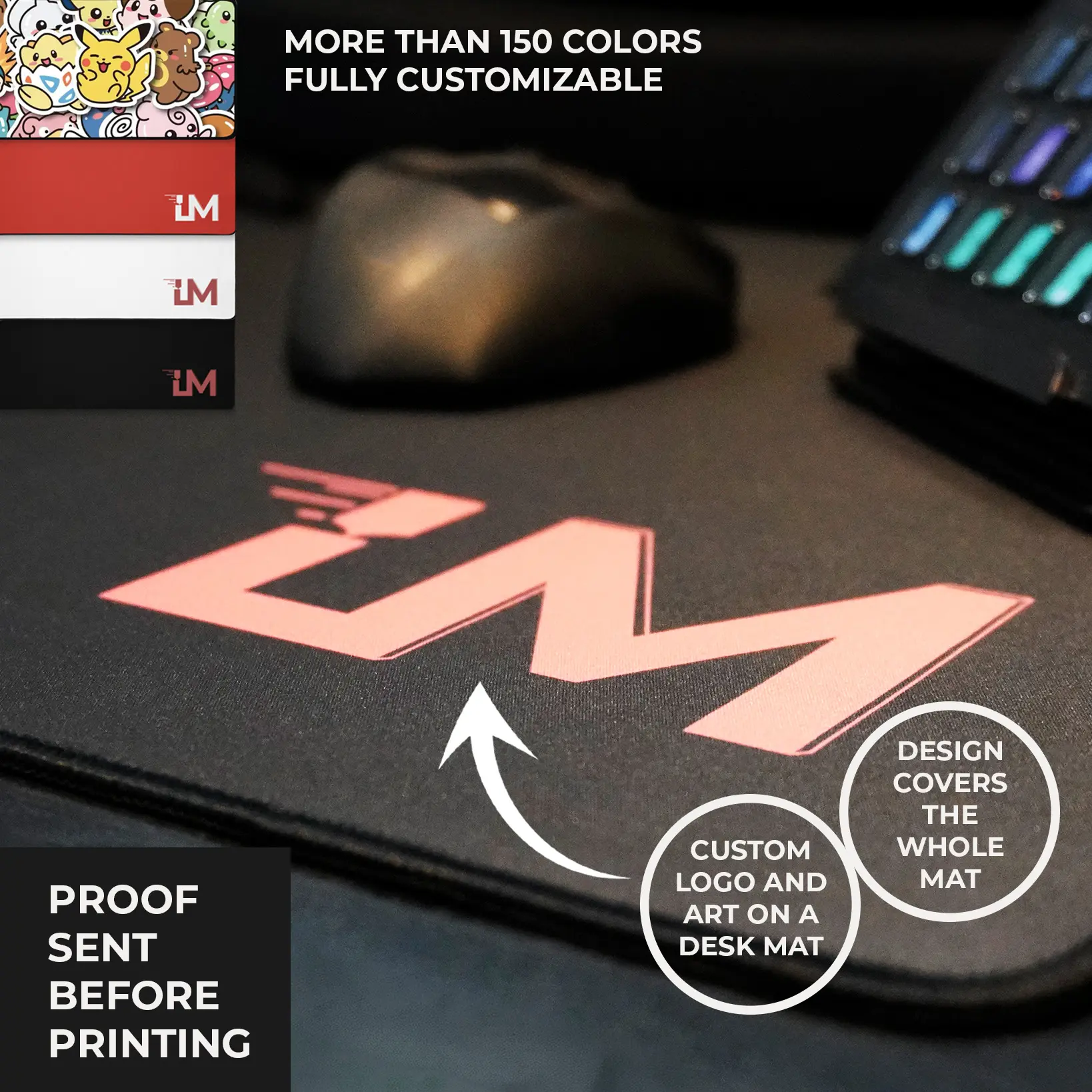 Custom Desk Mat / Mouse Pad – Personalized with Your Logo or Custom Artwork