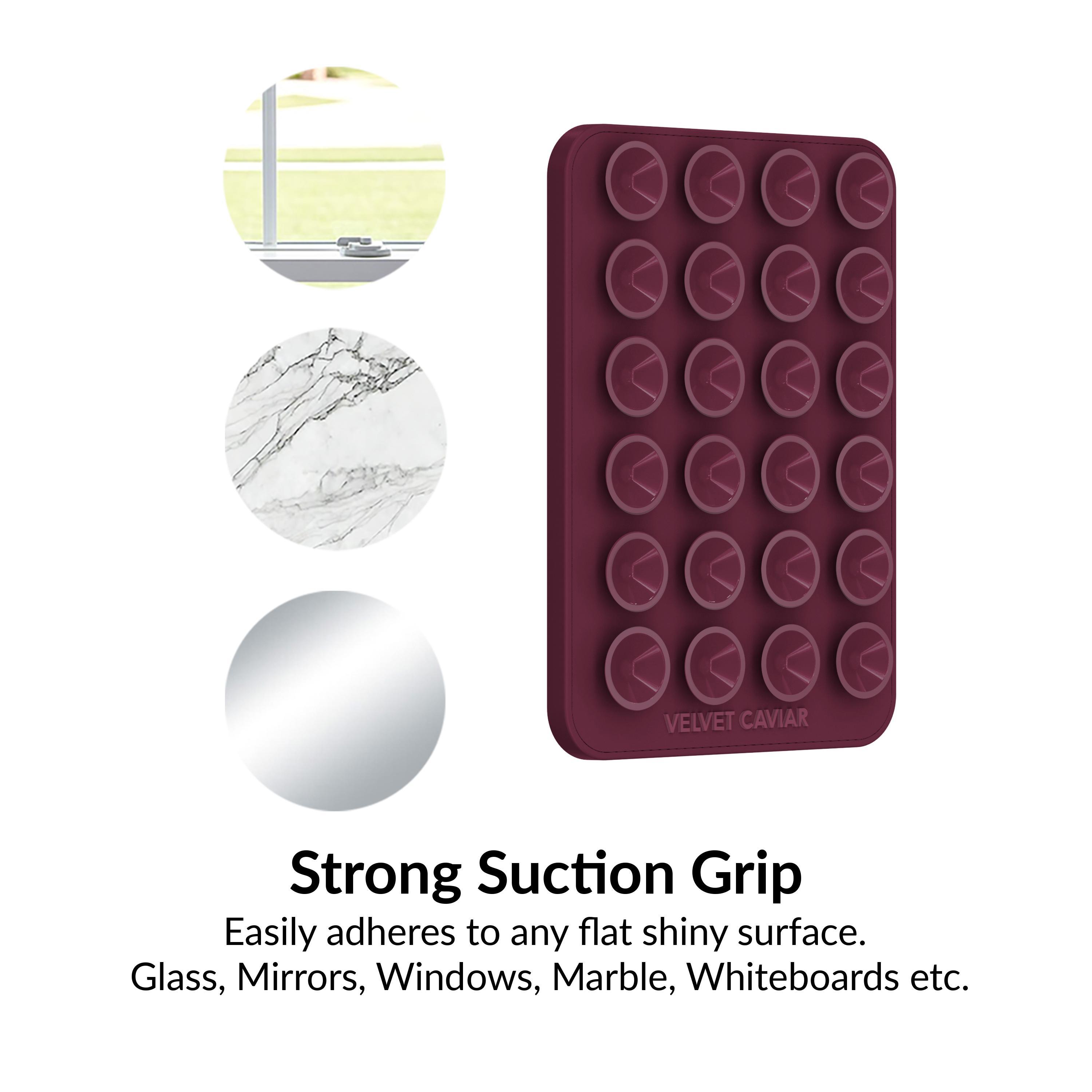 Velvet Caviar Burgundy 1990 MightyGrip MagSafe Mount - Suction Cup Phone Case Mount Compatible with MagSafe Devices Only - Magnetic Silicone Sticky Phone Grip